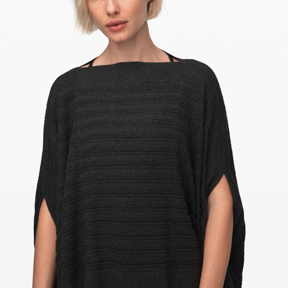 Lululemon Forward Flow Poncho- Heathered Black- One Size - Picture 12 of 12